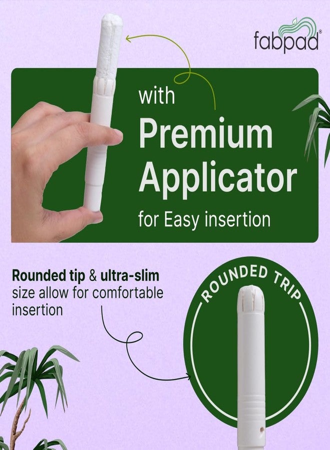 Fabpad 100% Organic Cotton Applicator Tampons - Pack of 16 (Super Plus 12-15 g) - Image 3